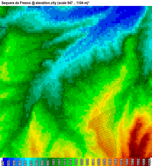 Sequera de Fresno elevation map