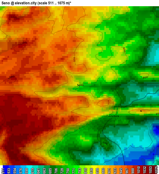 Seno elevation map