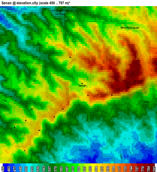 Senan elevation map