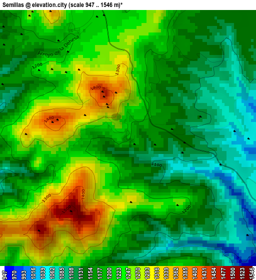 Semillas elevation map