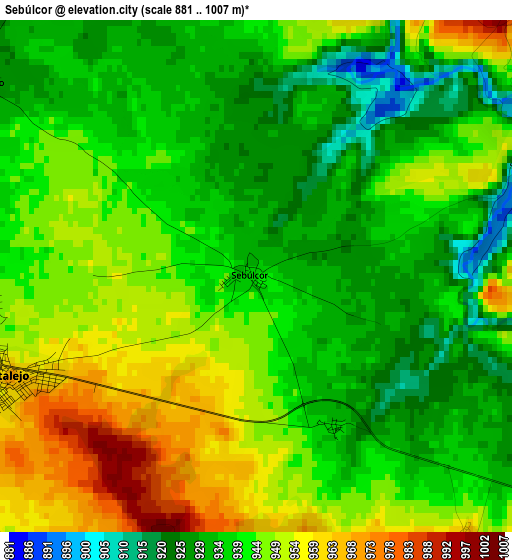 Sebúlcor elevation map