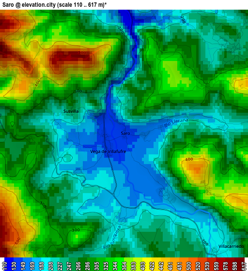 Saro elevation map