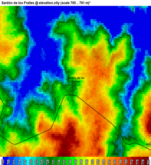 Sardón de los Frailes elevation map