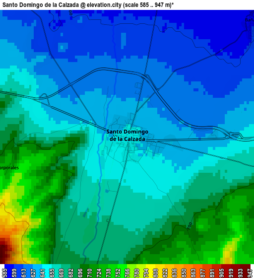 Santo Domingo de la Calzada elevation map