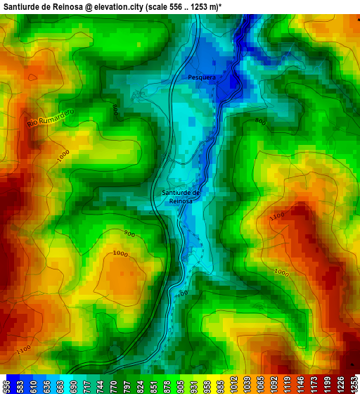 Santiurde de Reinosa elevation map