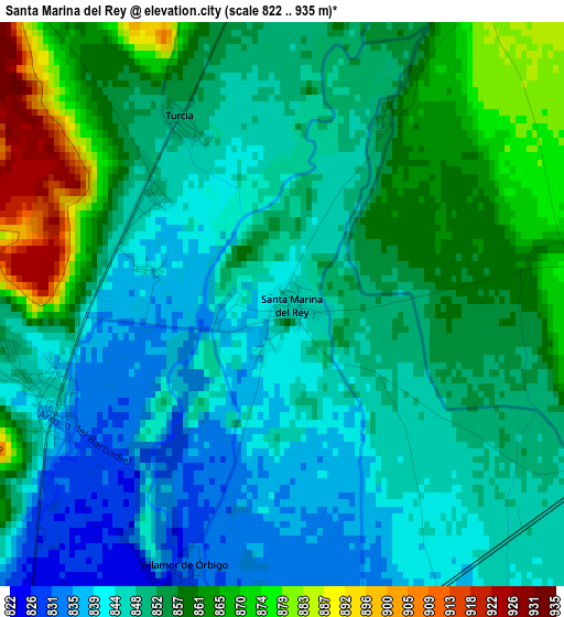 Santa Marina del Rey elevation map