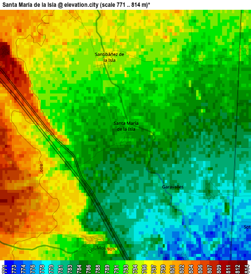 Santa María de la Isla elevation map