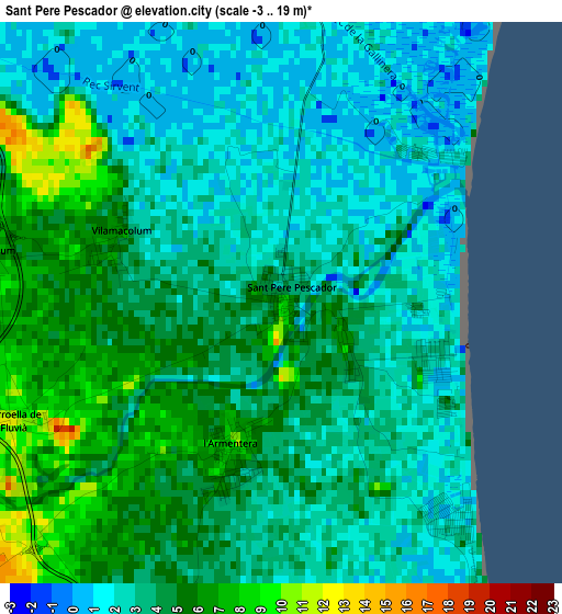 Sant Pere Pescador elevation map