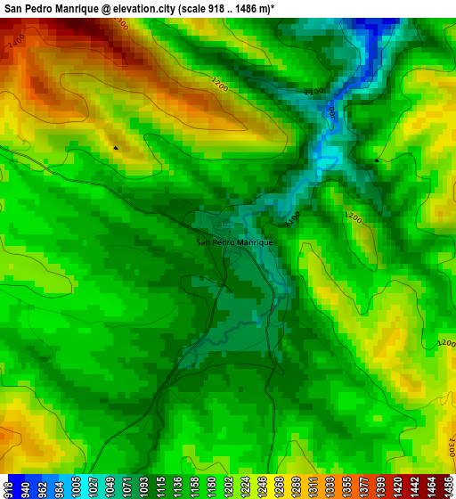 San Pedro Manrique elevation map