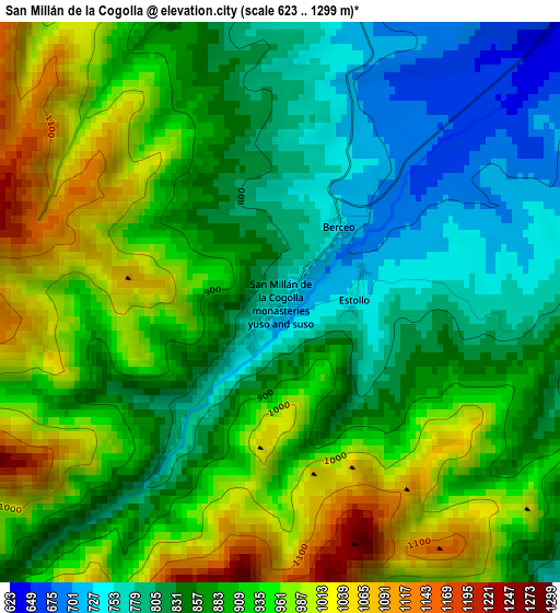 San Millán de la Cogolla elevation map