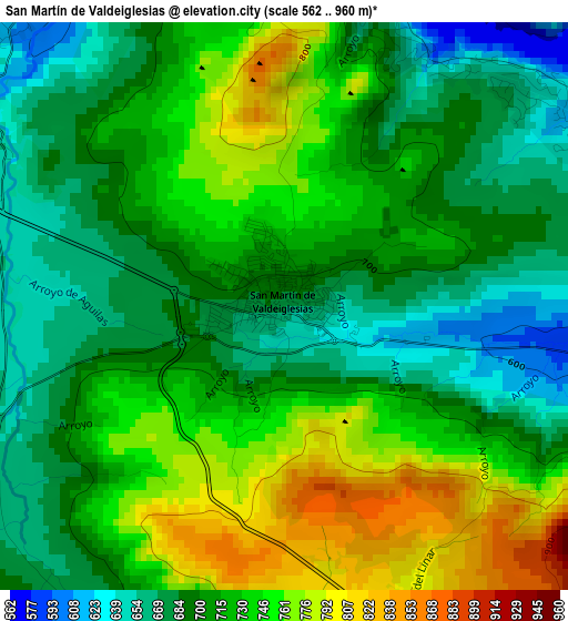 San Martín de Valdeiglesias elevation map