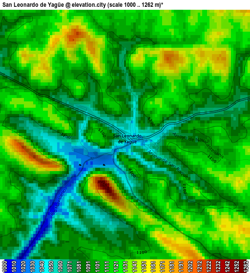 San Leonardo de Yagüe elevation map