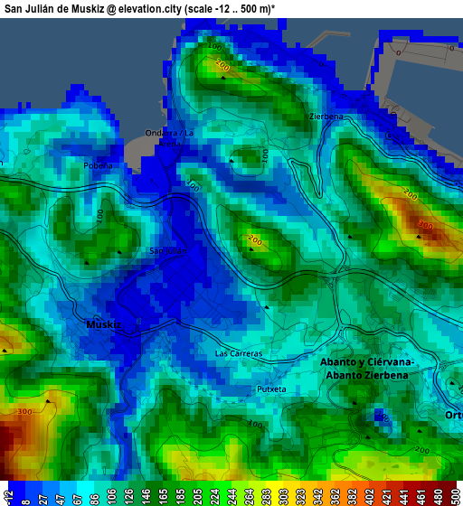 San Julián de Muskiz elevation map