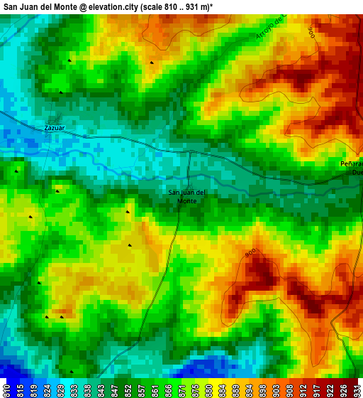 San Juan del Monte elevation map