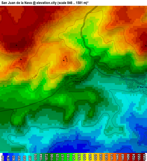 San Juan de la Nava elevation map