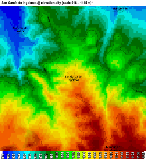 San García de Ingelmos elevation map