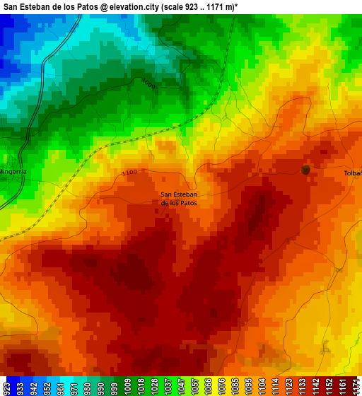 San Esteban de los Patos elevation map