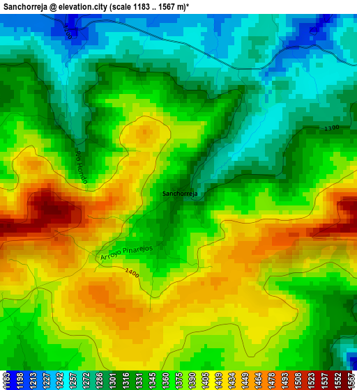 Sanchorreja elevation map