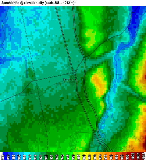 Sanchidrián elevation map