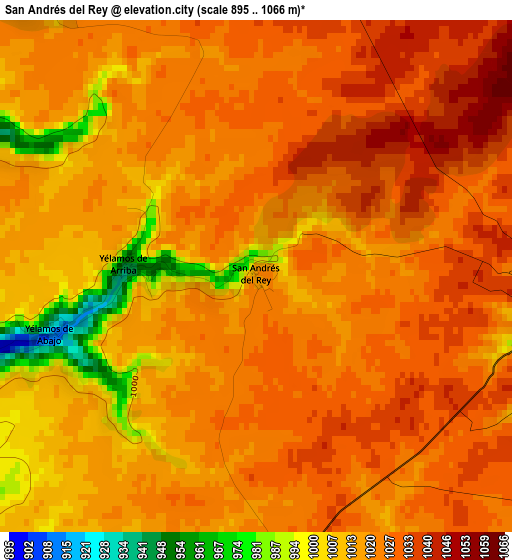 San Andrés del Rey elevation map