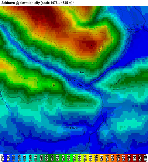 Salduero elevation map