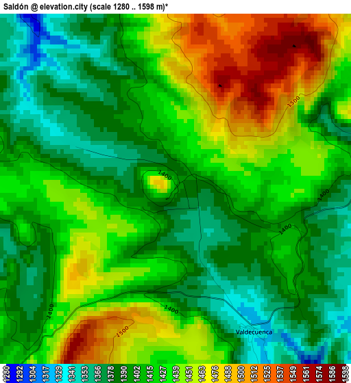 Saldón elevation map