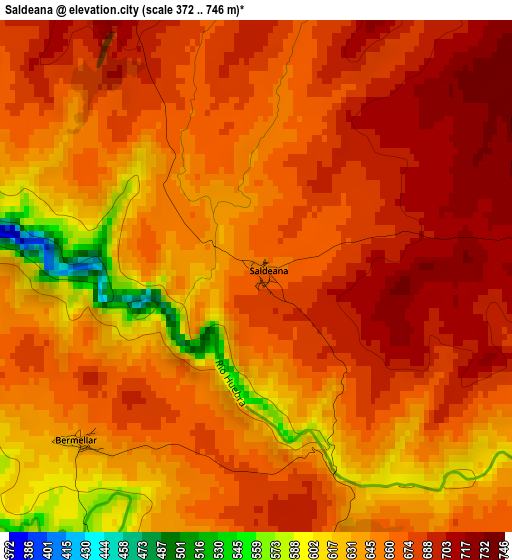 Saldeana elevation map