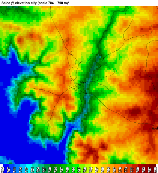 Salce elevation map