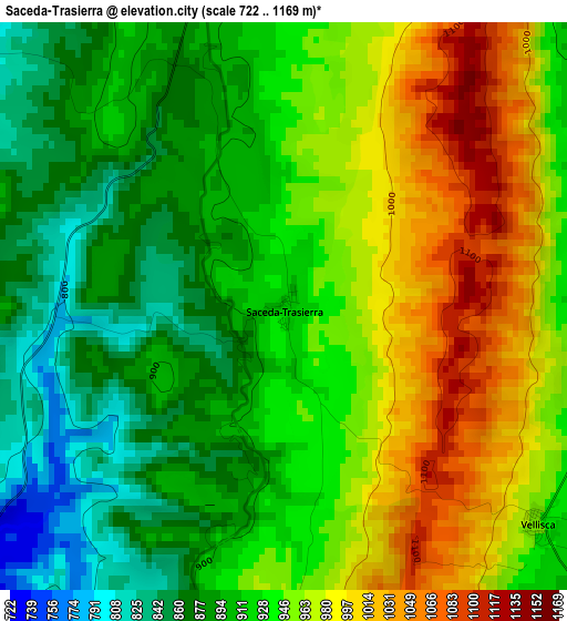 Saceda-Trasierra elevation map