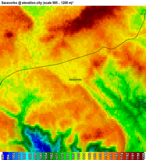 Sacecorbo elevation map