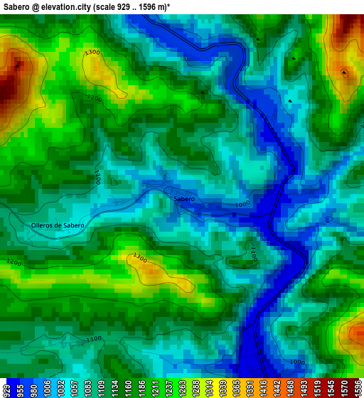 Sabero elevation map