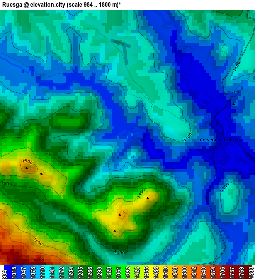 Ruesga elevation map