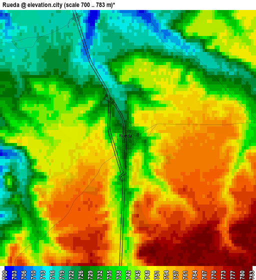 Rueda elevation map