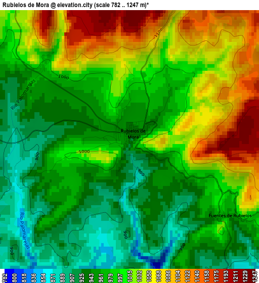 Rubielos de Mora elevation map