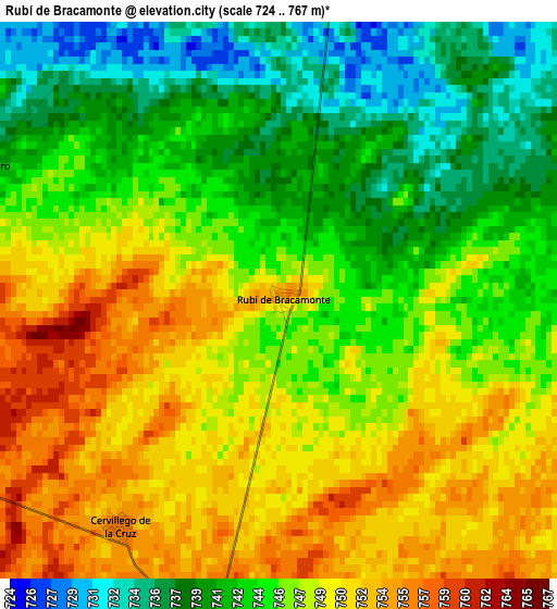 Rubí de Bracamonte elevation map