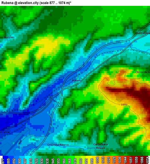 Rubena elevation map