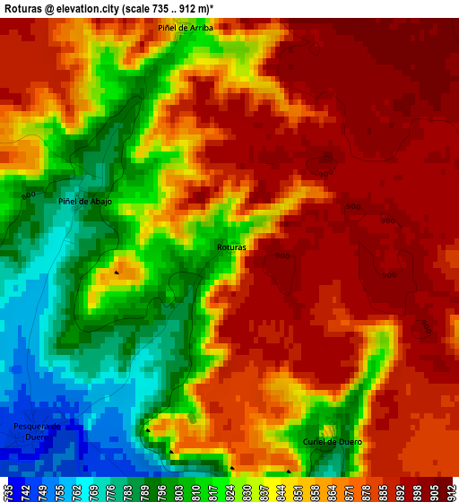 Roturas elevation map