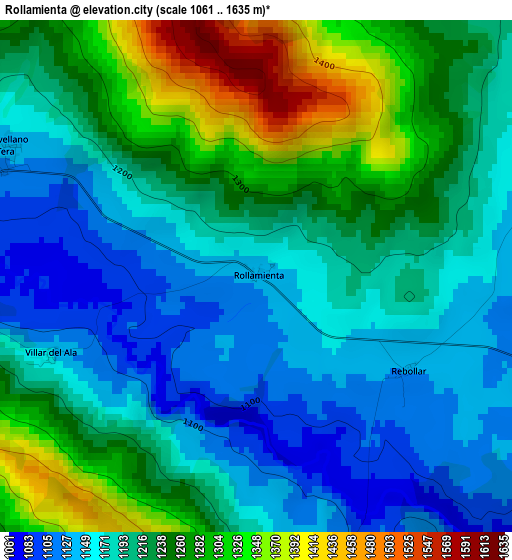 Rollamienta elevation map