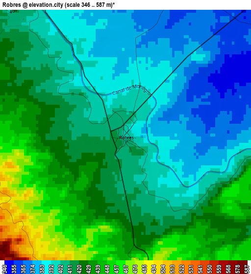 Robres elevation map