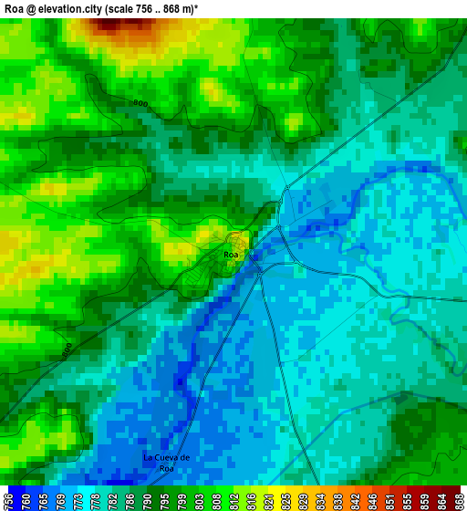 Roa elevation map