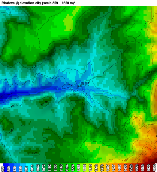 Riodeva elevation map