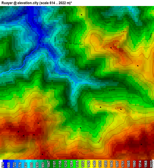 Ruayer elevation map