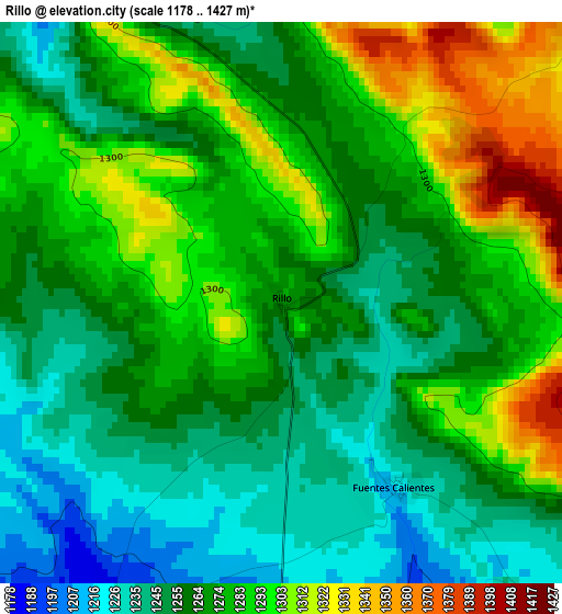 Rillo elevation map