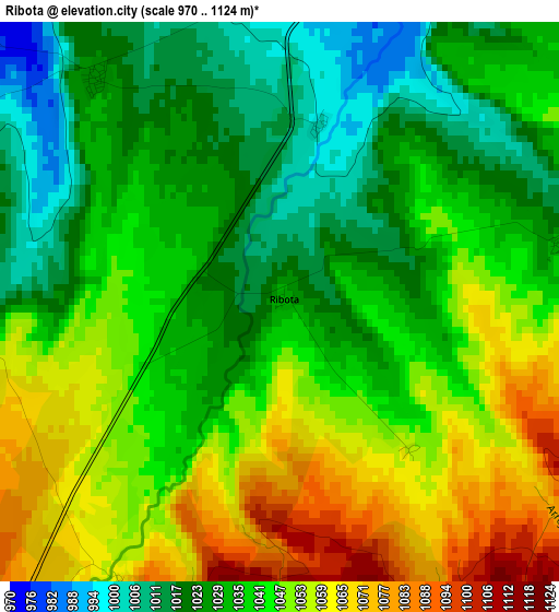 Ribota elevation map