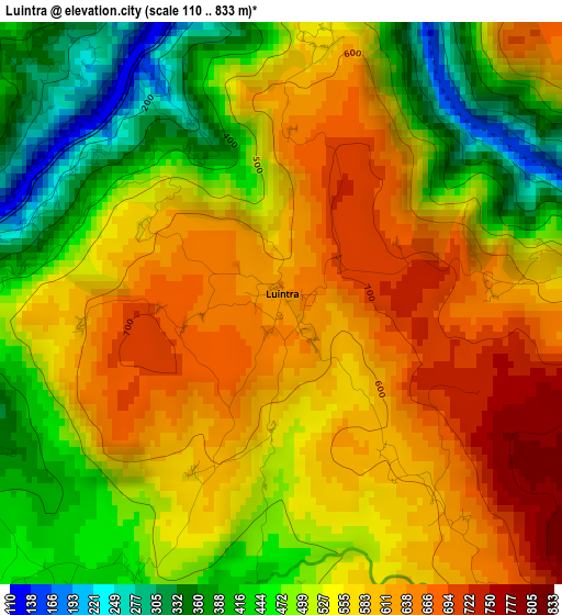 Luintra elevation map