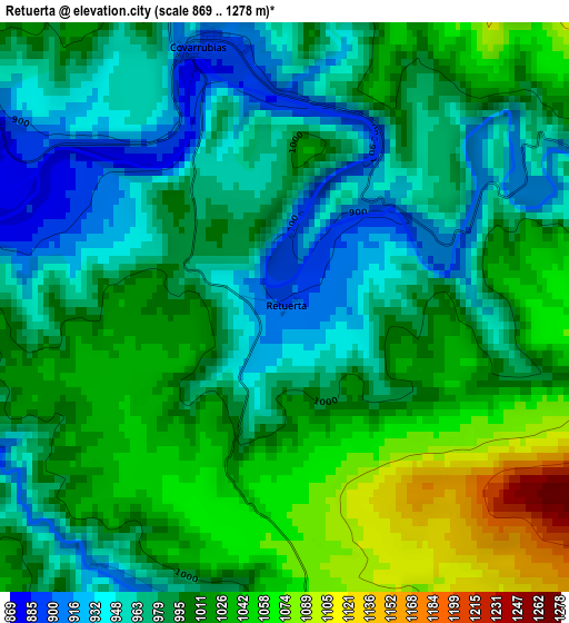 Retuerta elevation map