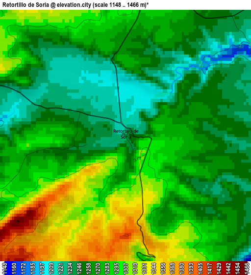 Retortillo de Soria elevation map