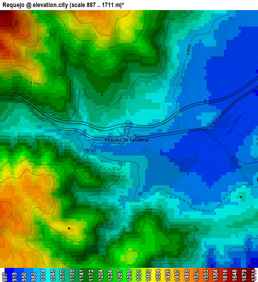 Requejo elevation map