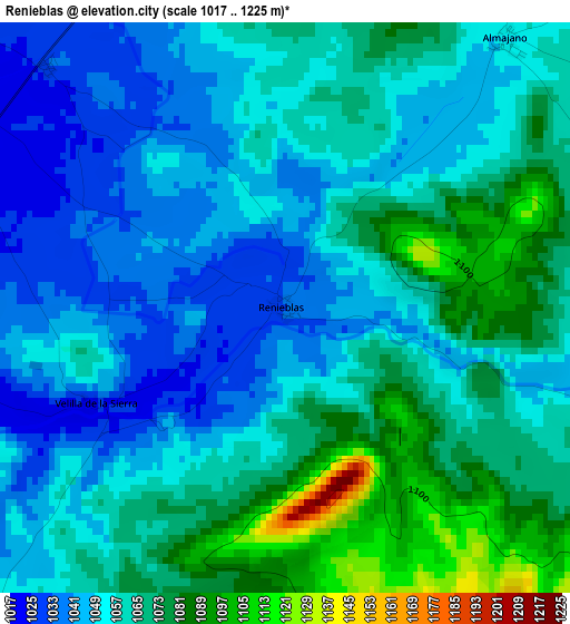 Renieblas elevation map