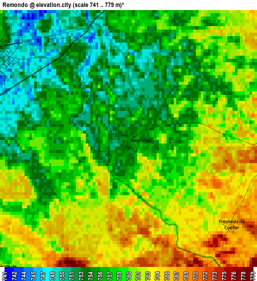 Remondo elevation map